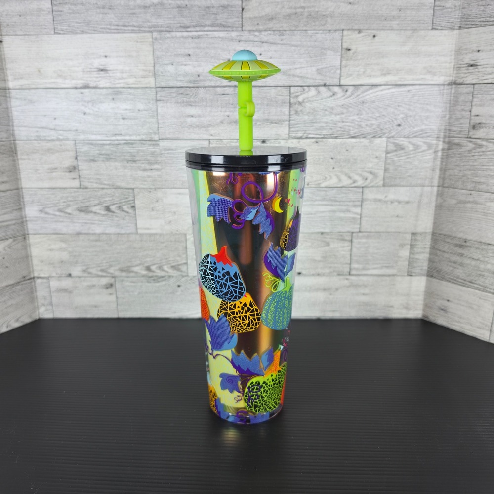 Starbucks Halloween 2024 UFO Pumpkin Glow in the Dark Venti Tumbler 24oz Cup